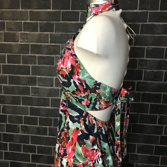 Water Color Floral Print Maxi Dress - Picture 7 of 15